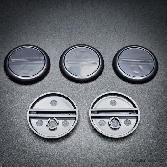 Base 30mm Wide Lip Round Plastic Bases