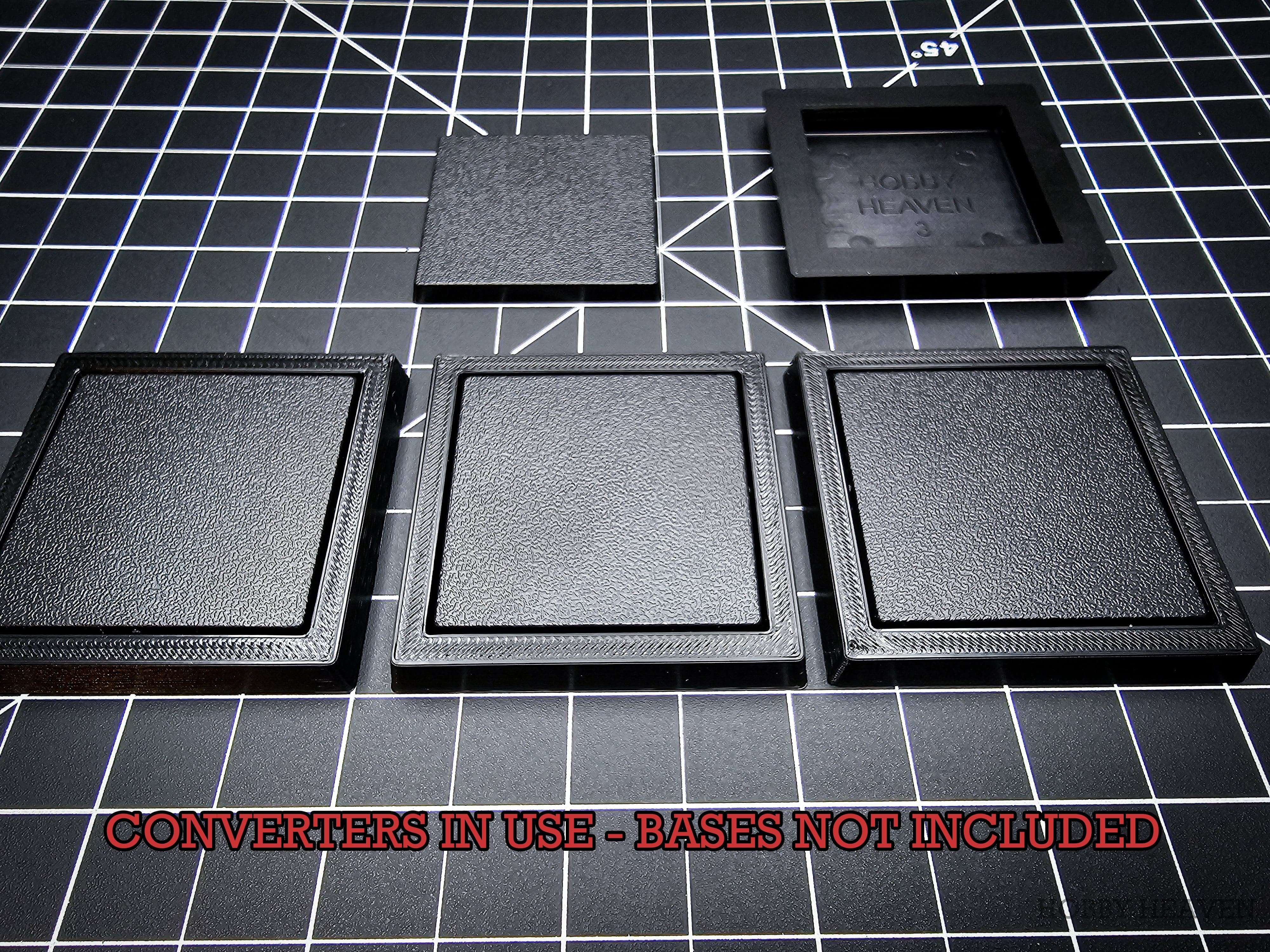 Base 40 to 50mm Square Bases Converters 3d Print
