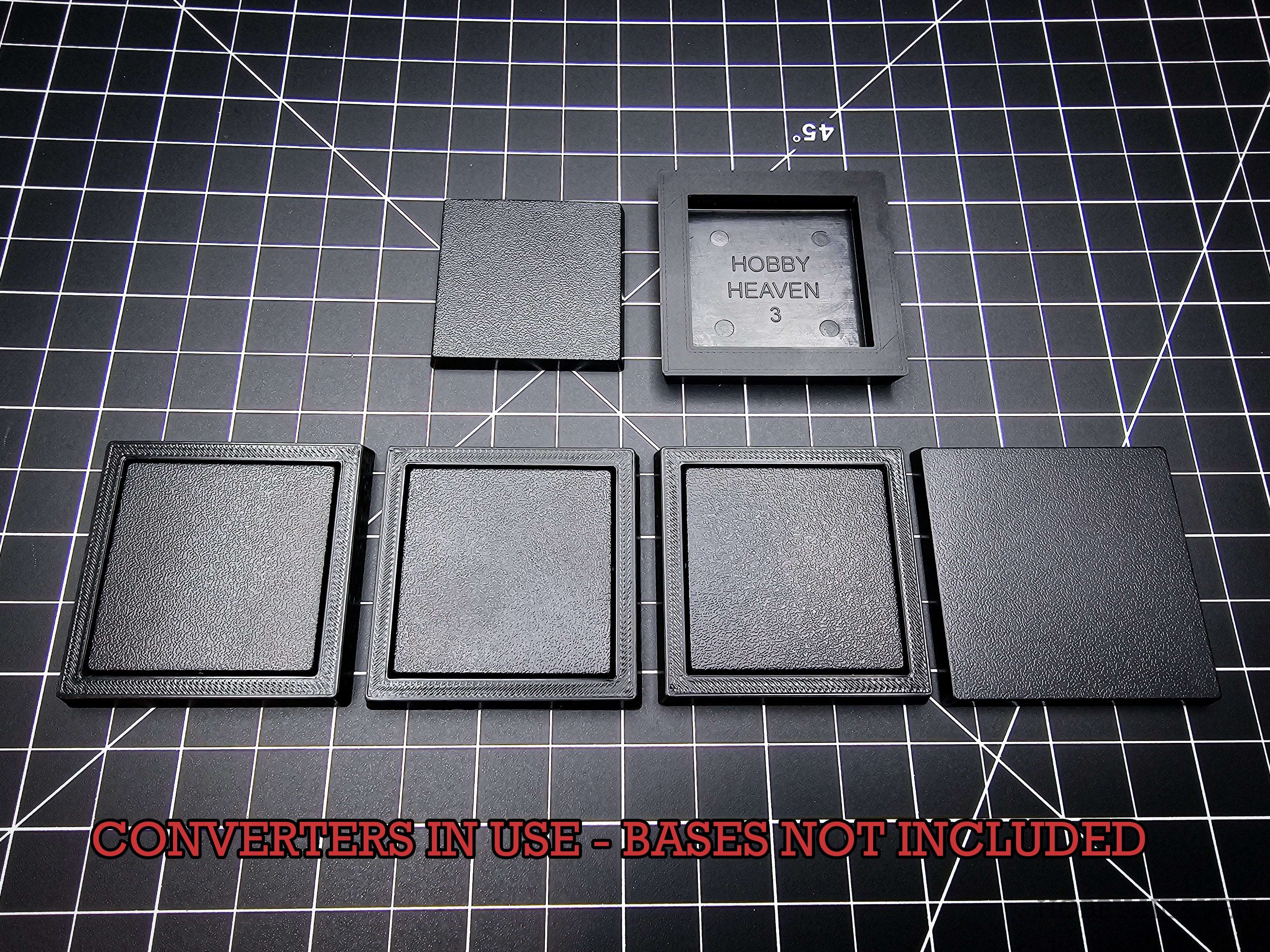 Base 40 to 50mm Square Bases Converters 3d Print