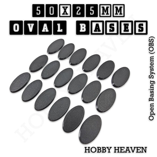 Base 50x25mm Oval Textured Bases 3d Printed