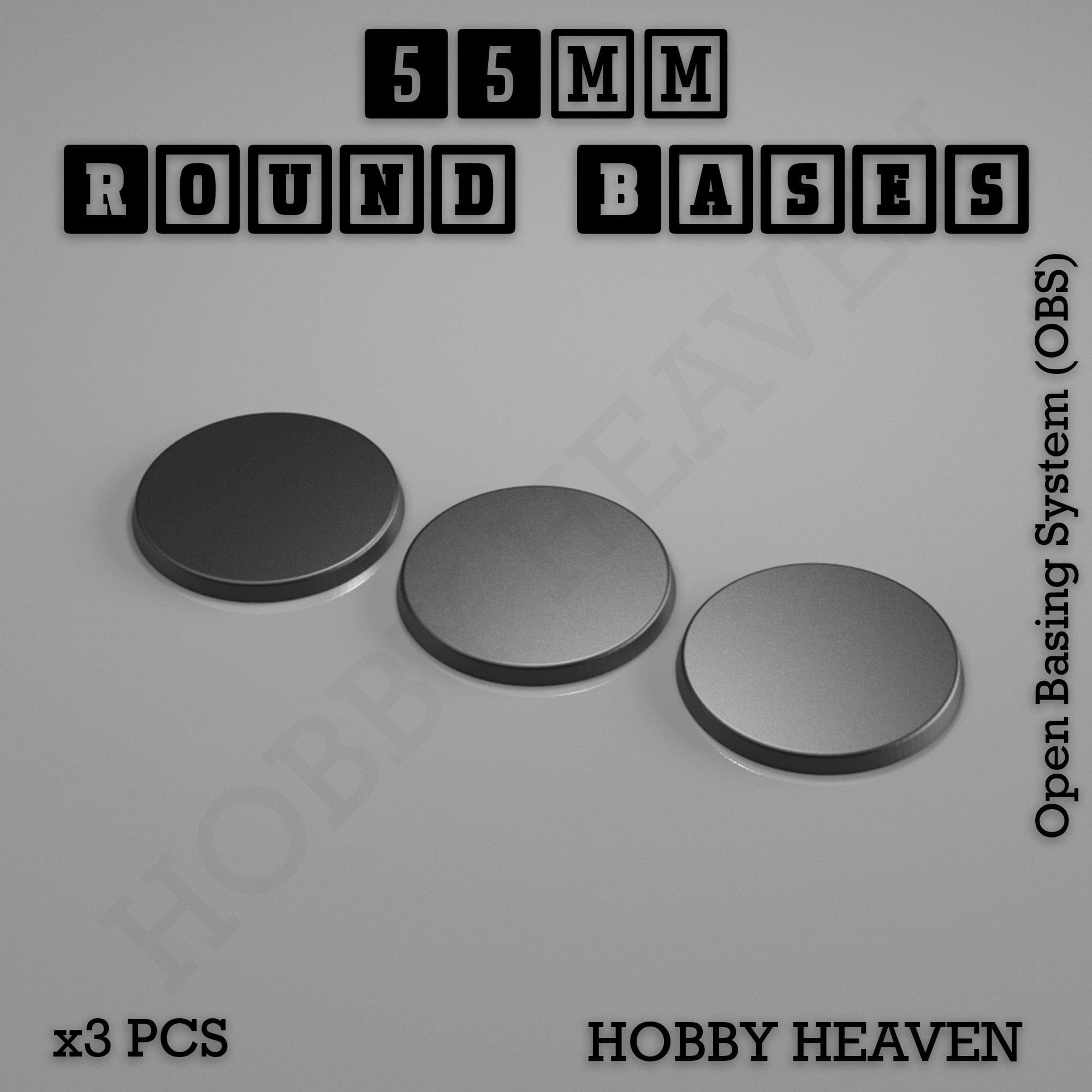 Base 55mm Round Textured Bases 3d Printed Infinty Compatible