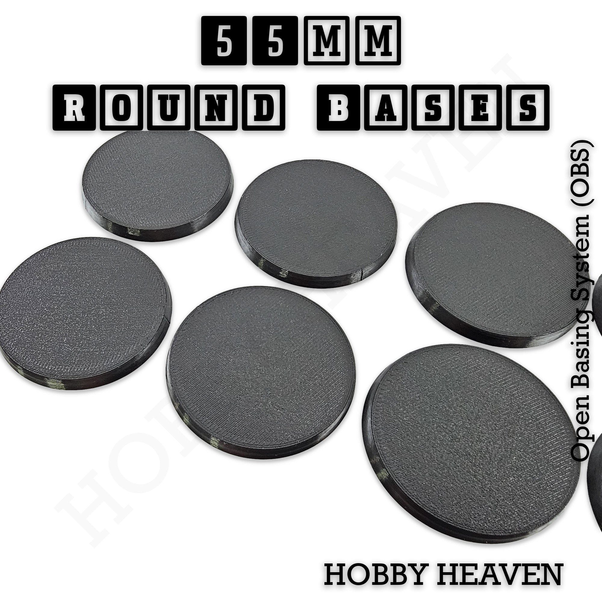 Base 55mm Round Textured Bases 3d Printed Infinty Compatible