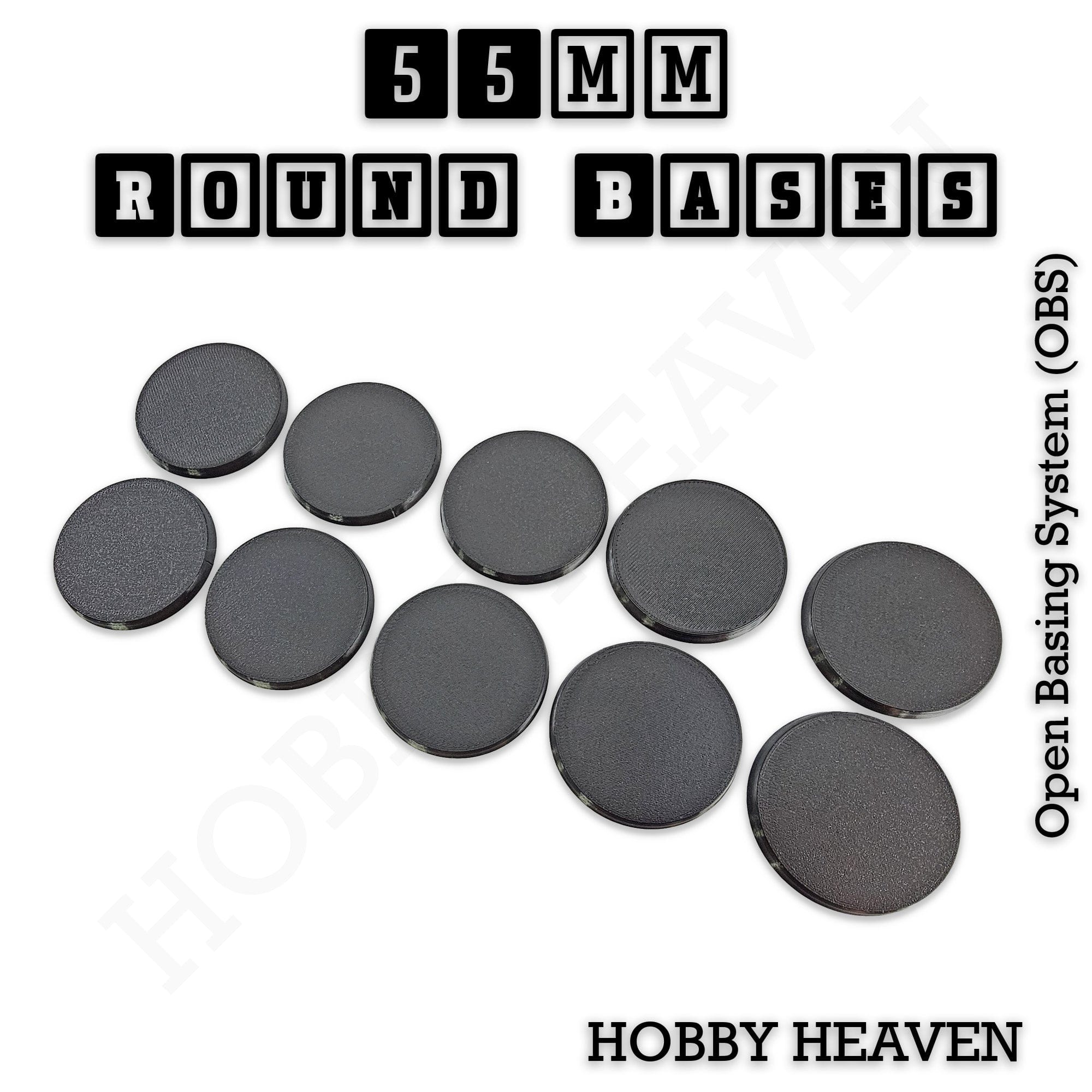 Base 55mm Round Textured Bases 3d Printed Infinty Compatible