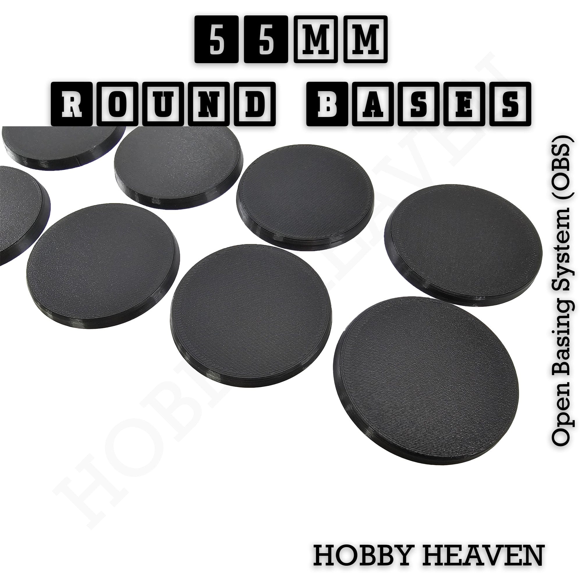 Base 55mm Round Textured Bases 3d Printed Infinty Compatible