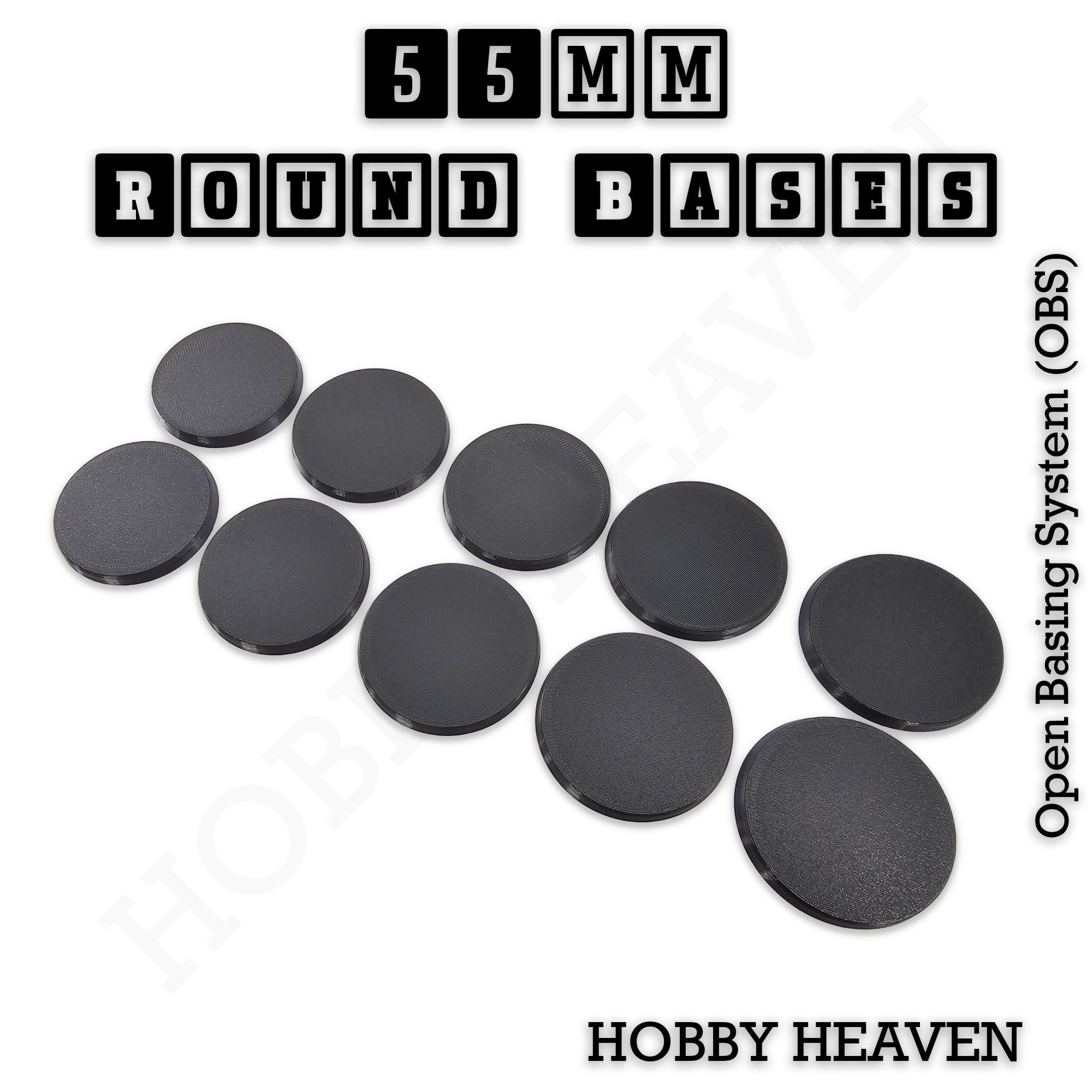Base 55mm Round Textured Bases 3d Printed Infinty Compatible