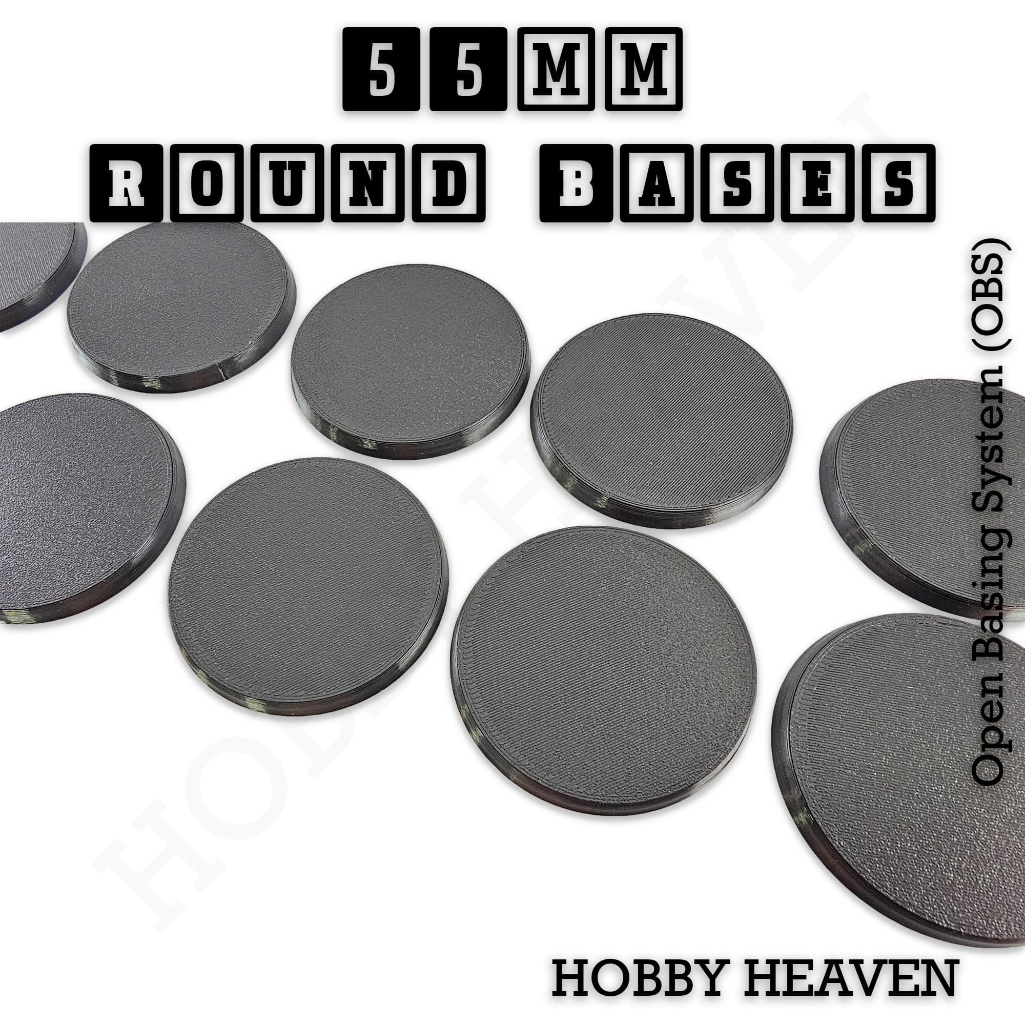 Base 55mm Round Textured Bases 3d Printed Infinty Compatible