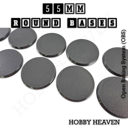 Base 55mm Round Textured Bases 3d Printed Infinty Compatible