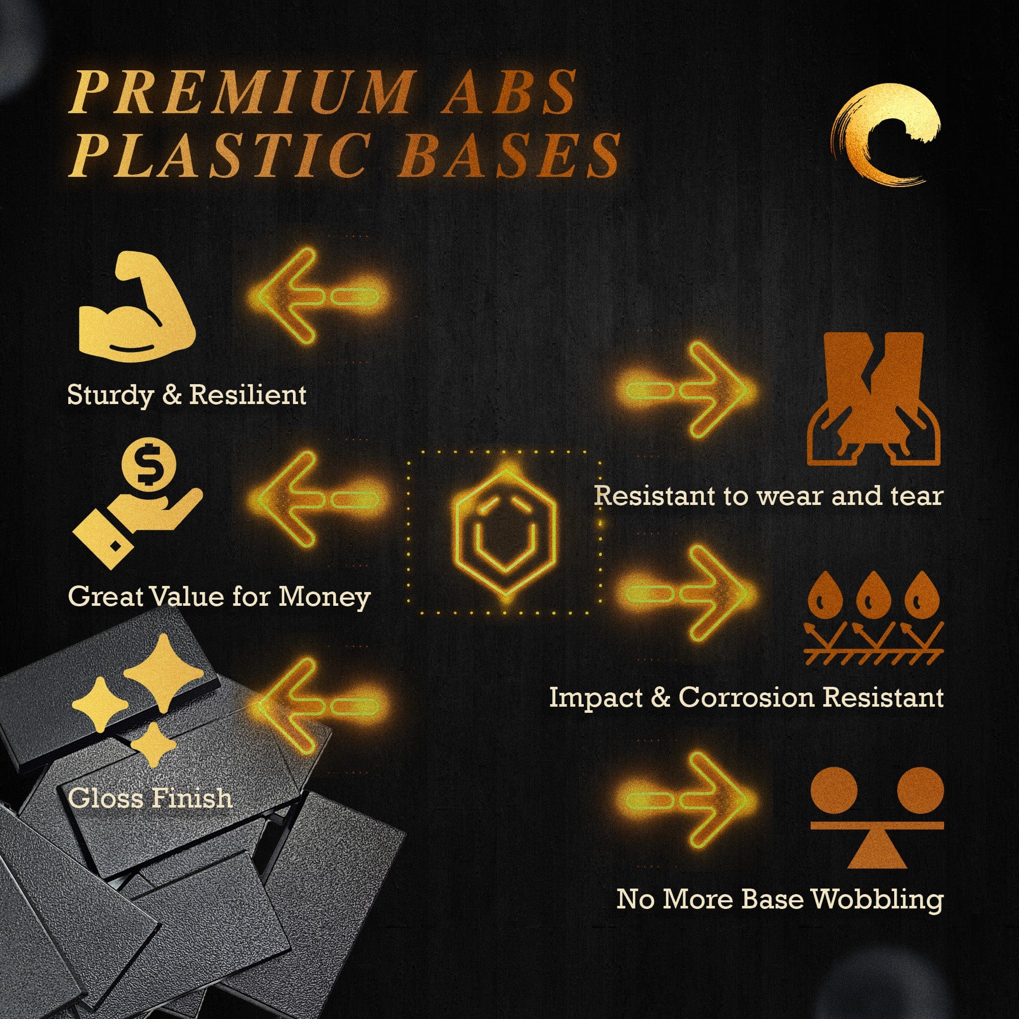 Base 60x30mm Rectangle Bases for Tabletop Games | Premium Wargaming Cavalry Bases
