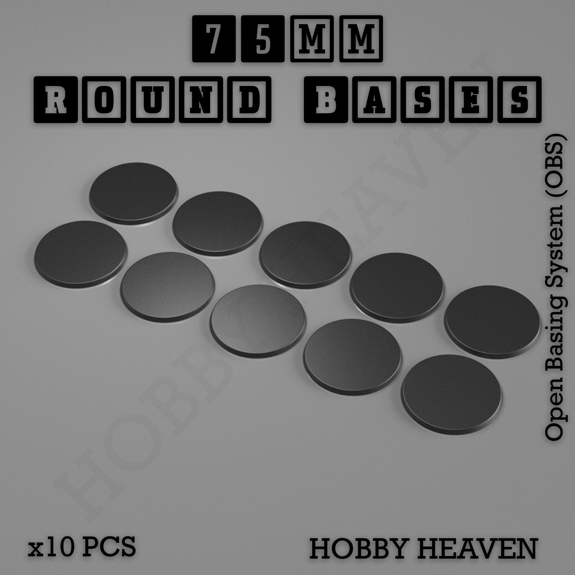 Base 75mm Round Textured Bases 3d Printed