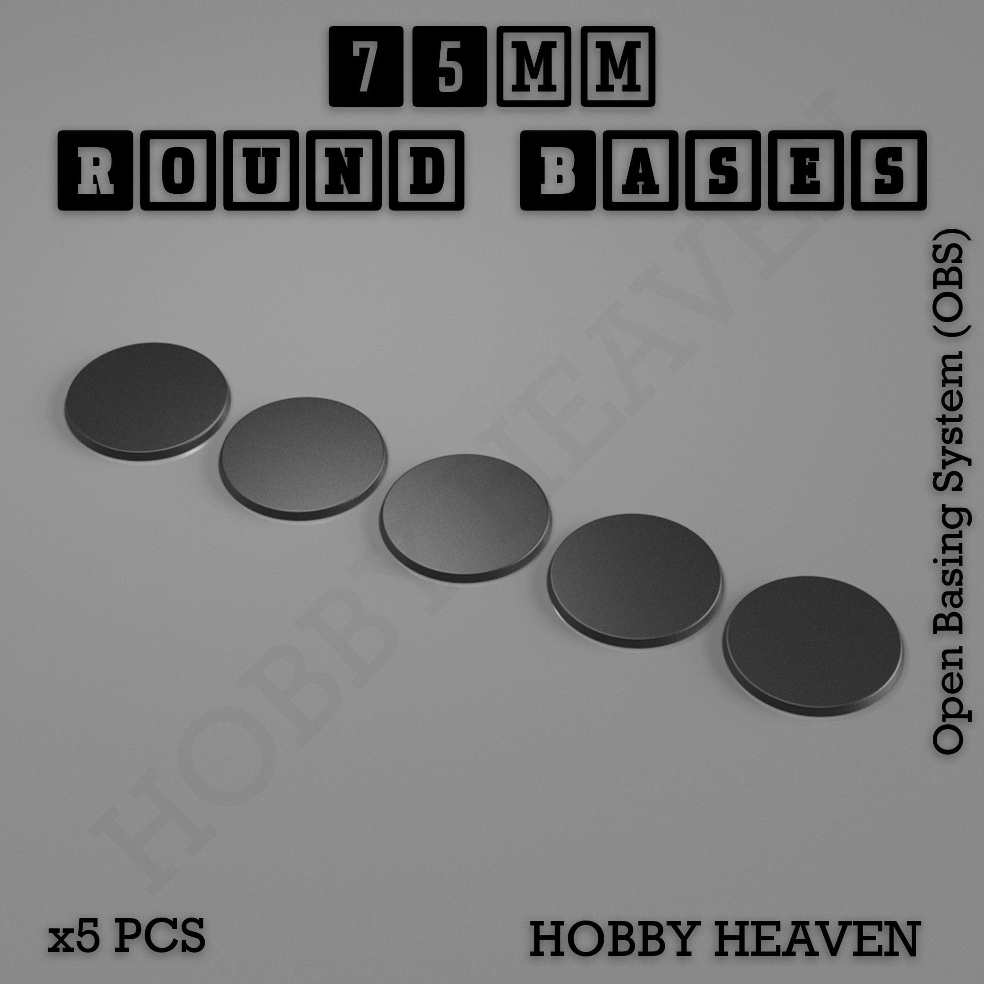 Base 75mm Round Textured Bases 3d Printed