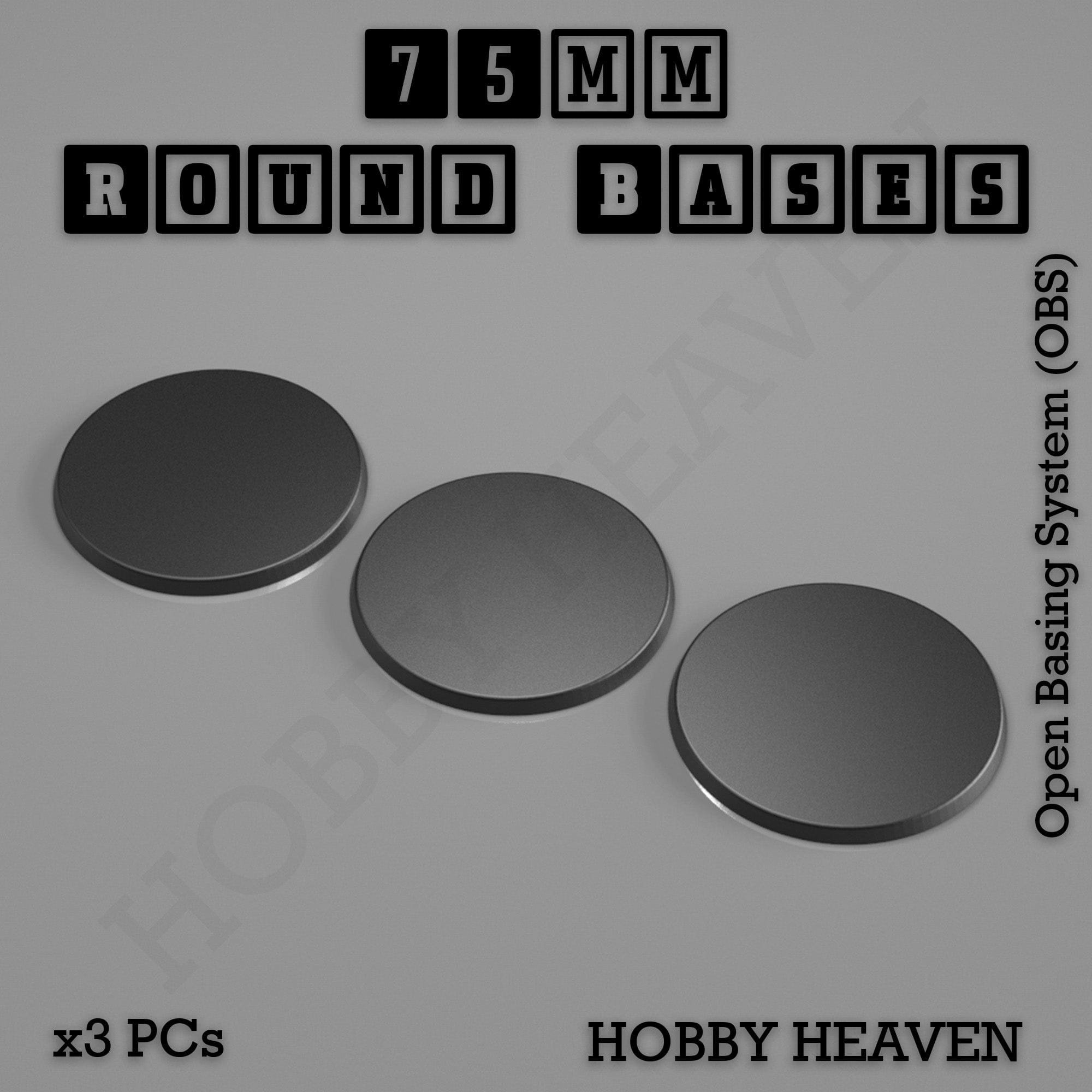 Base 75mm Round Textured Bases 3d Printed
