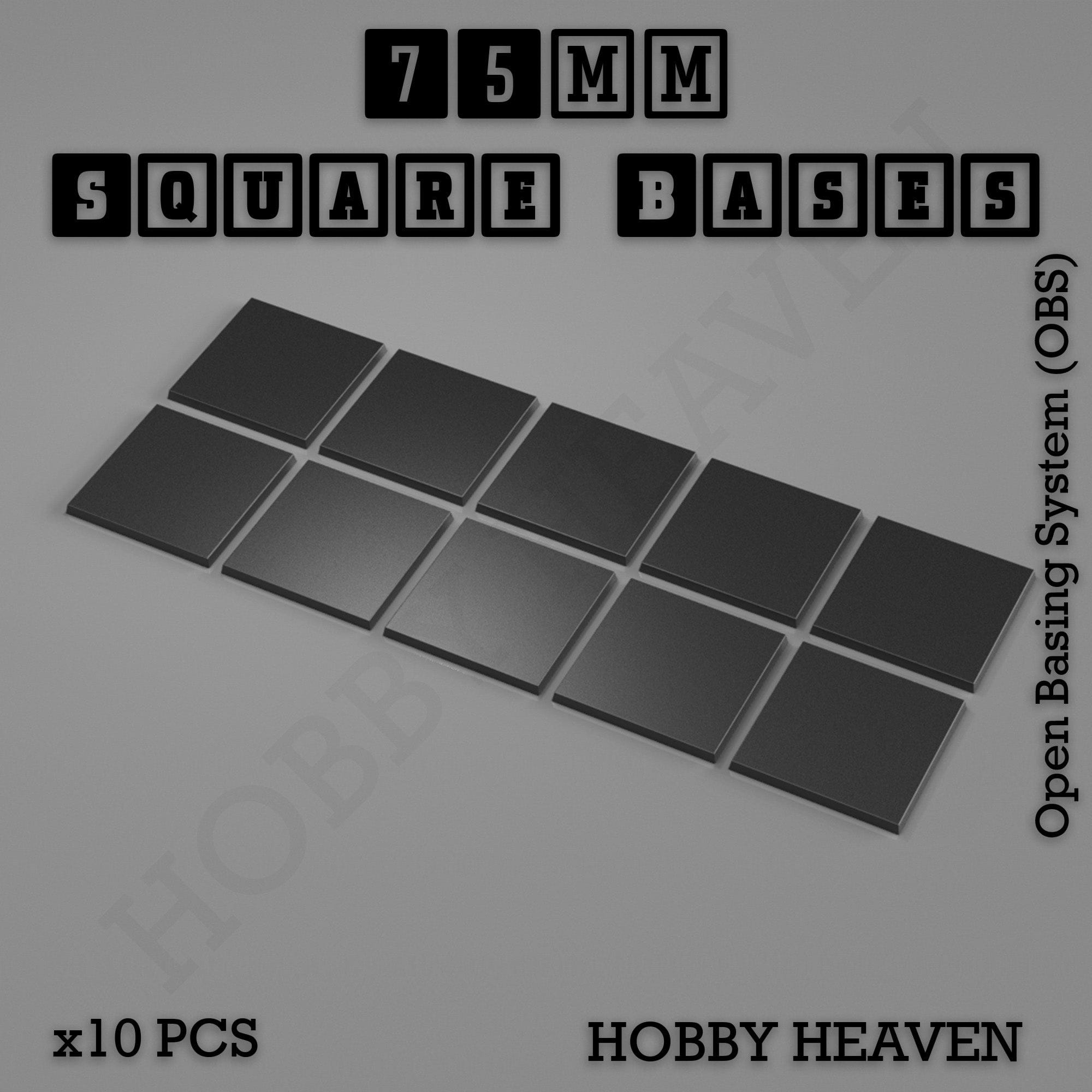 Base 75mm Square Textured Bases 3d Printed