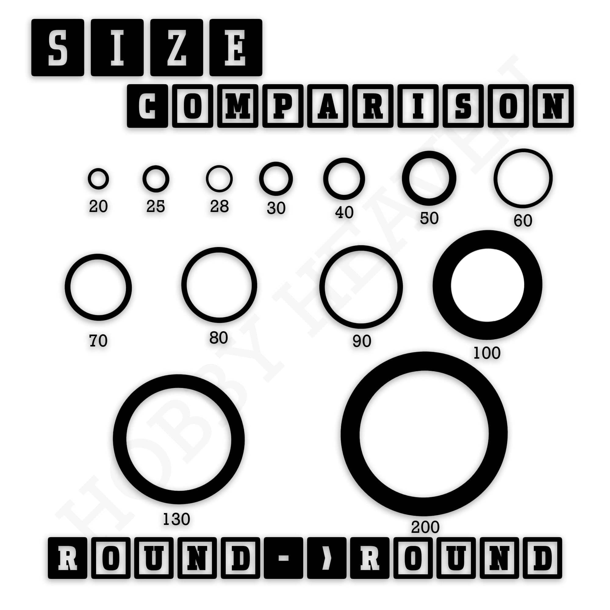 Base Round Bases Size Converters Round to Round 3d Print Full Range