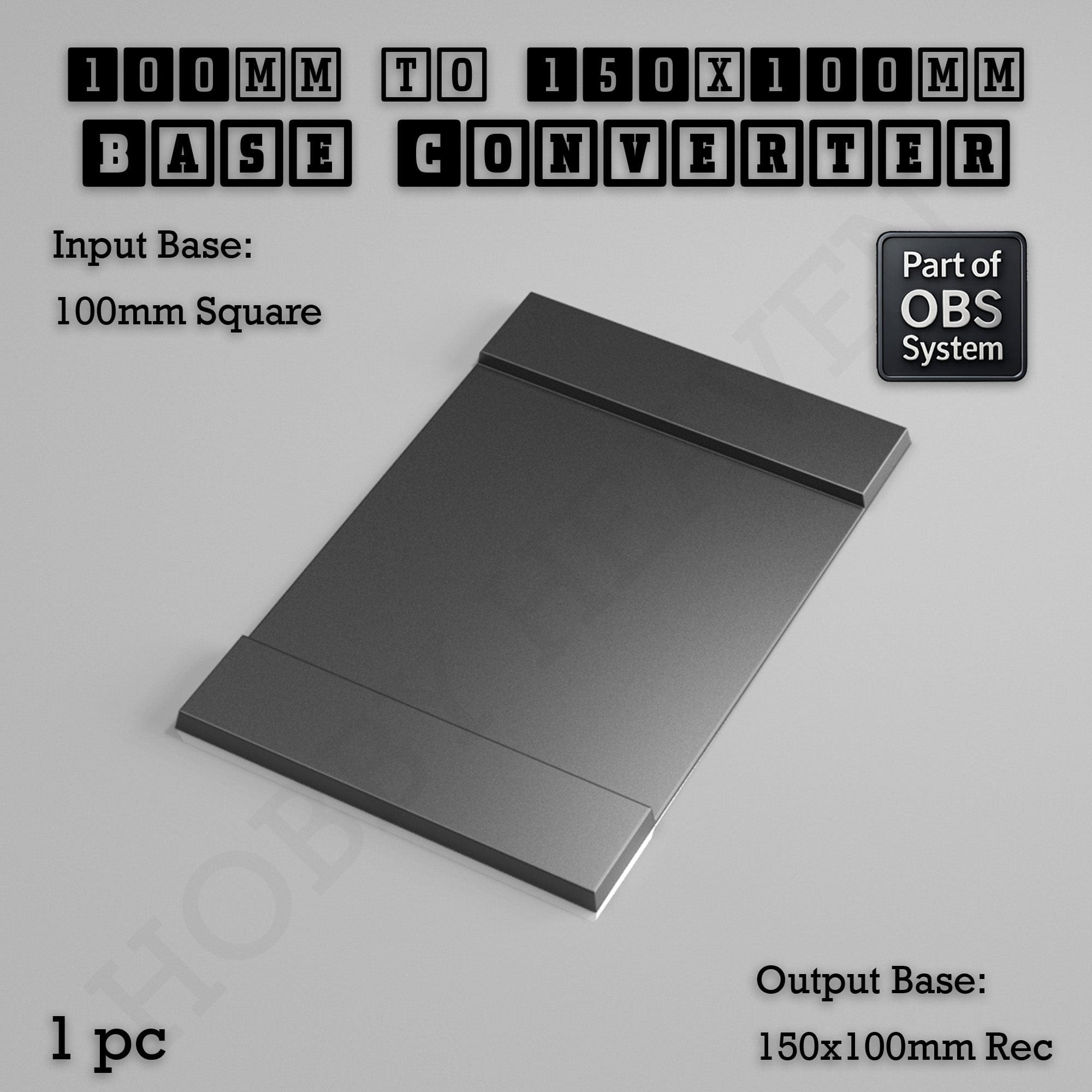 Base Square to Rectangle Bases Size Converters 3d Print Full Range