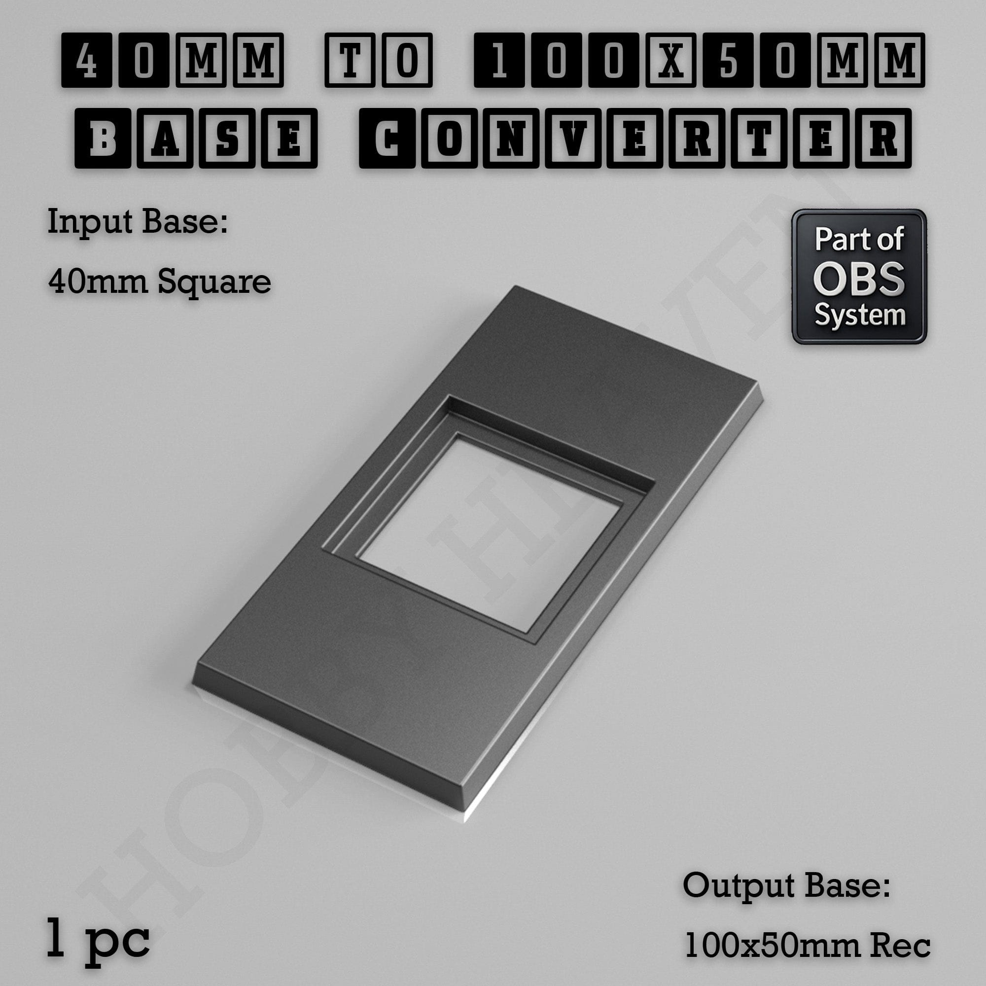 Base Square to Rectangle Bases Size Converters 3d Print Full Range