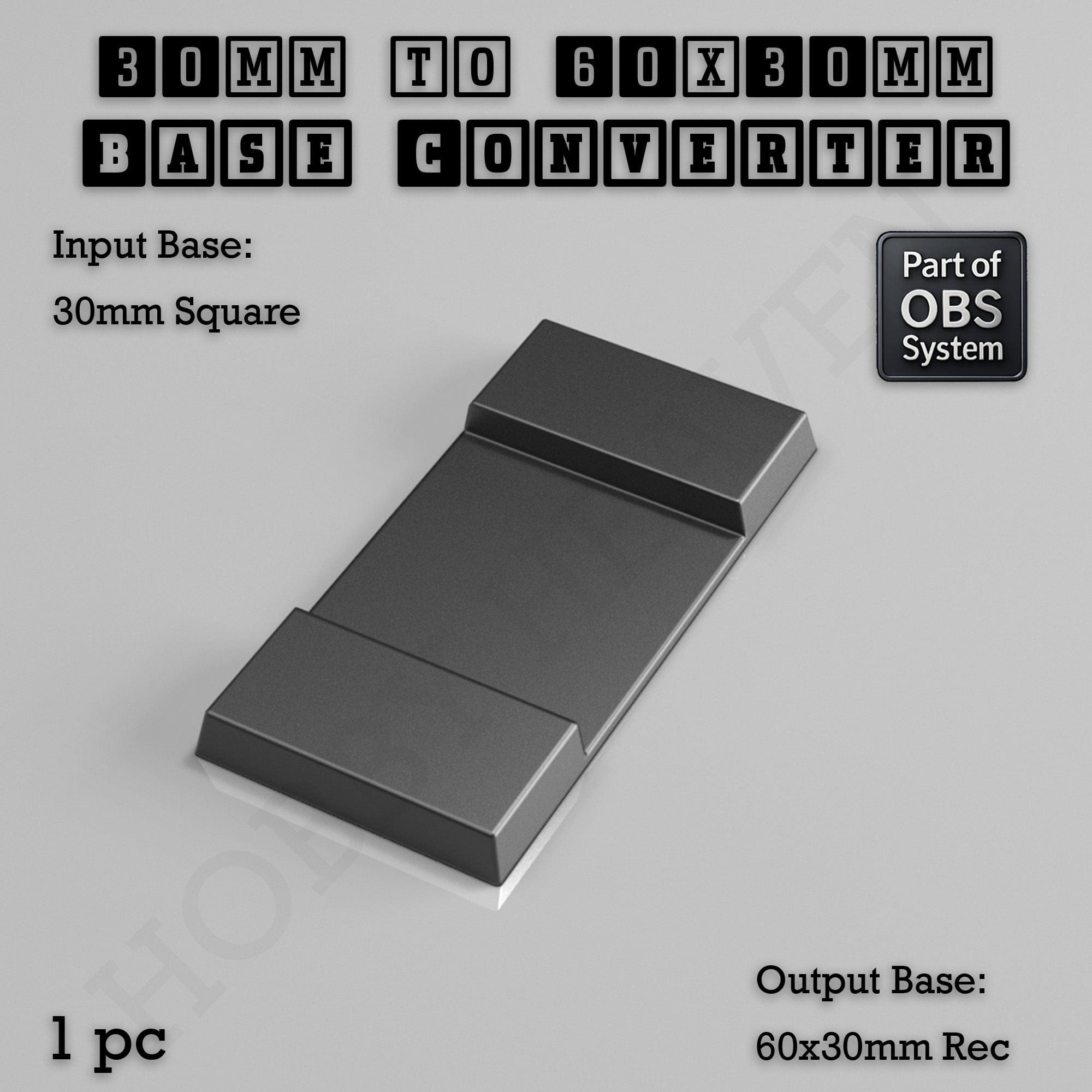Base Square to Rectangle Bases Size Converters 3d Print Full Range