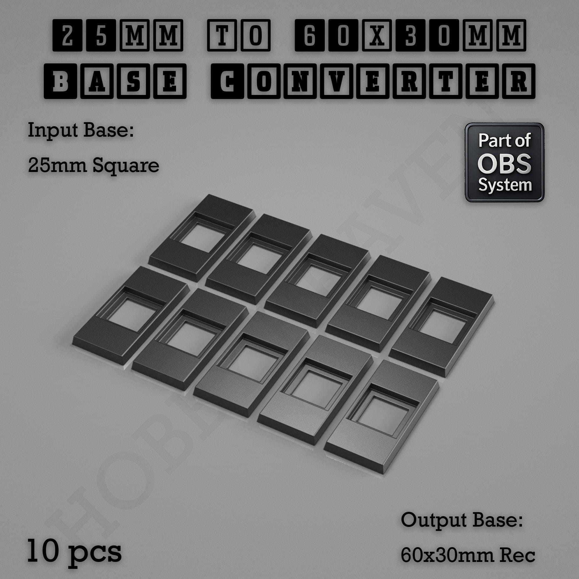 Base Square to Rectangle Bases Size Converters 3d Print Full Range