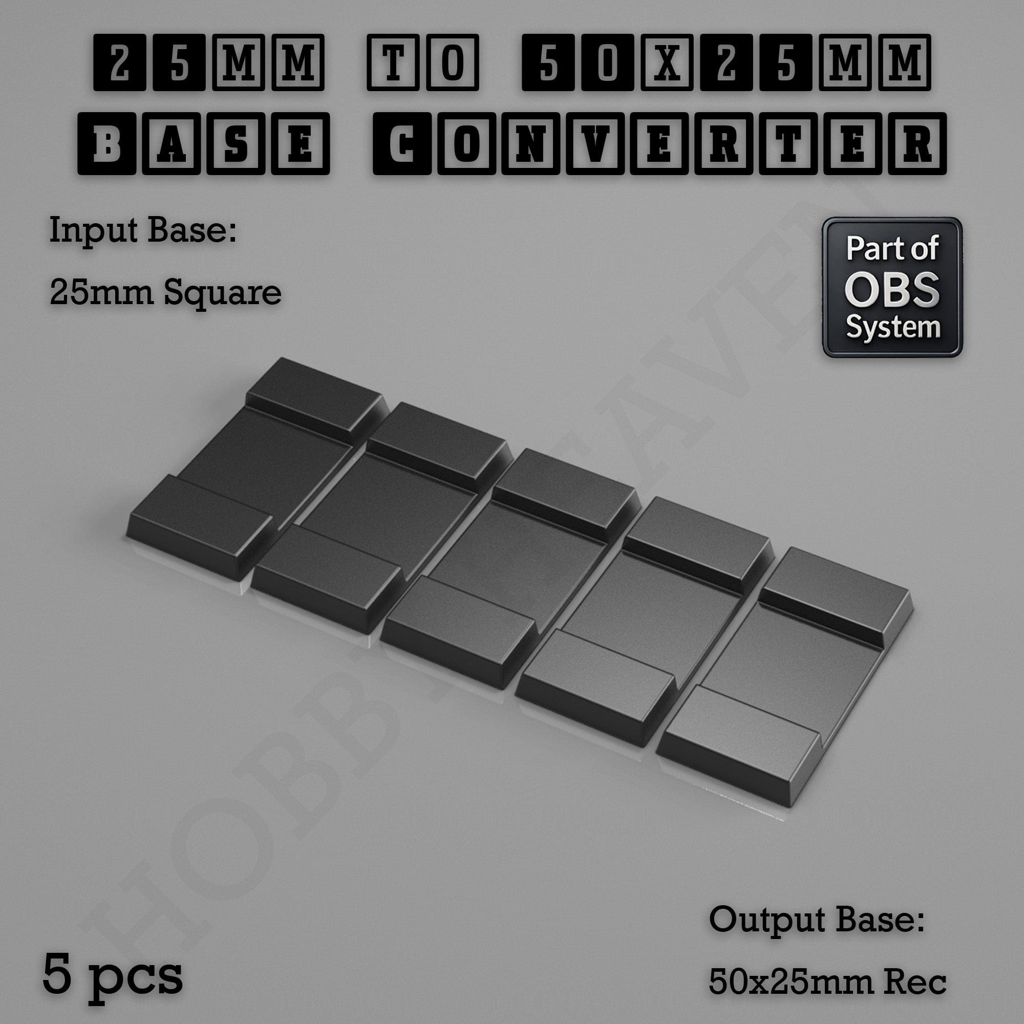 Base Square to Rectangle Bases Size Converters 3d Print Full Range