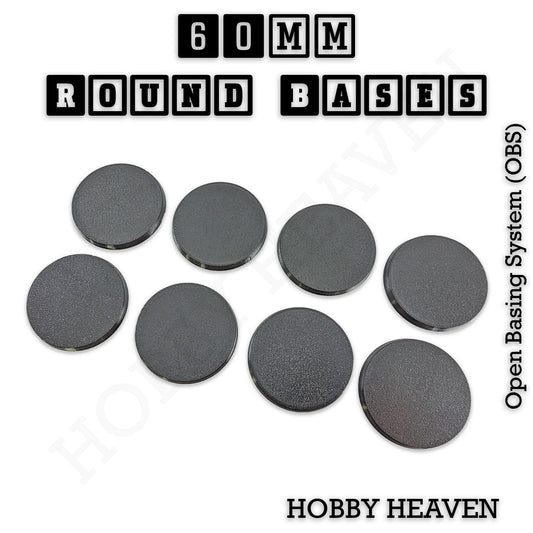 Base 'True' 60mm Round Textured Bases 3d Printed