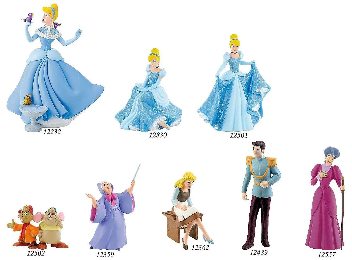 Blue Pirate Toy Disney Princess Bullyland BUL-12830 Cinderella Sitting