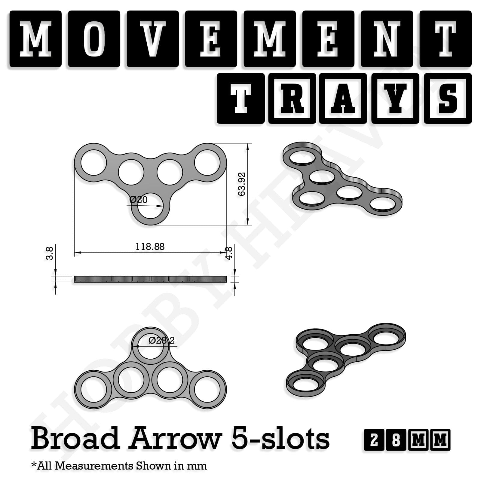Movement Tray 28mm Movement Trays for Tabletop Games | Wargaming | Full Range