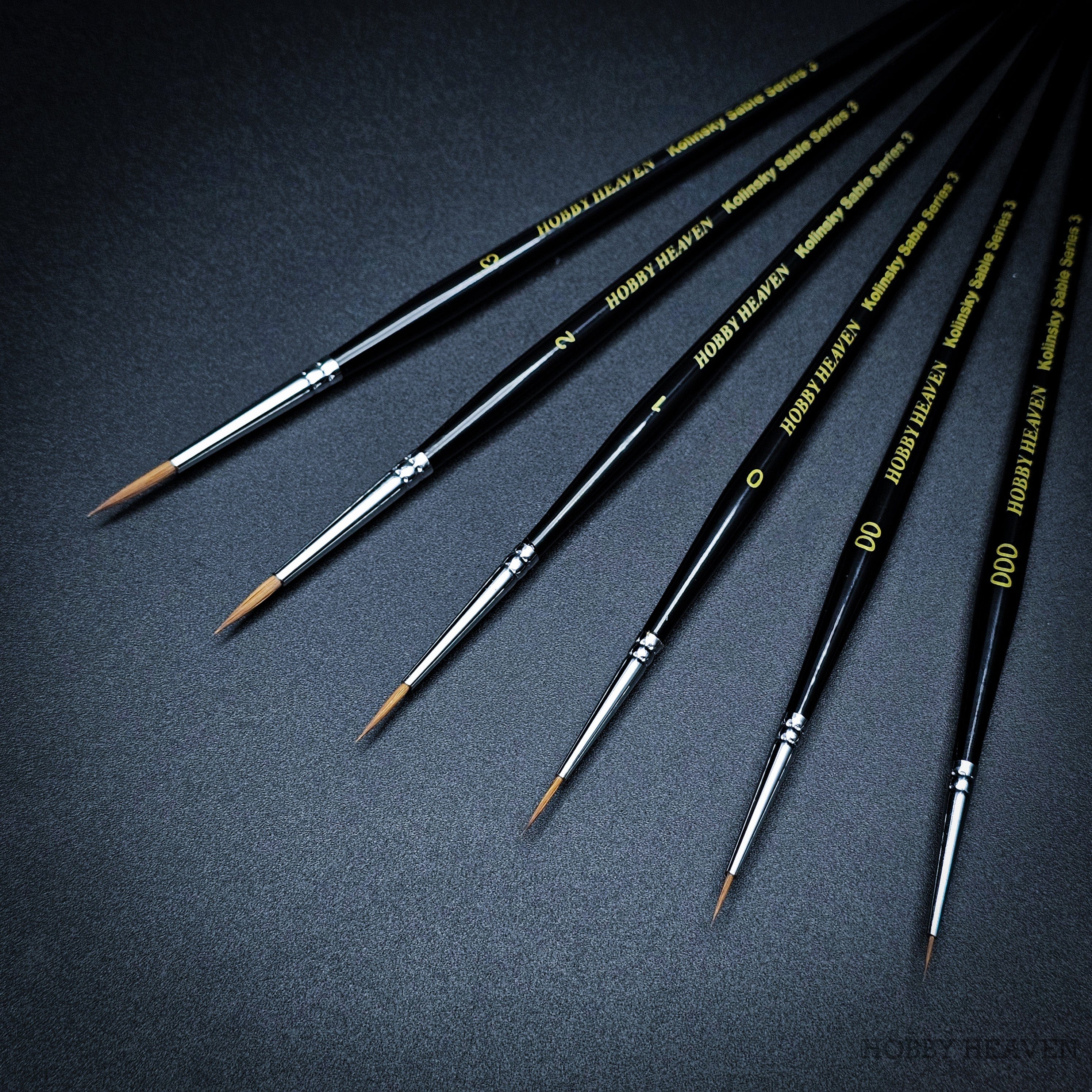 Brush Hobby Heaven Series 3 Singles and Sets — Kolinsky Sable Round