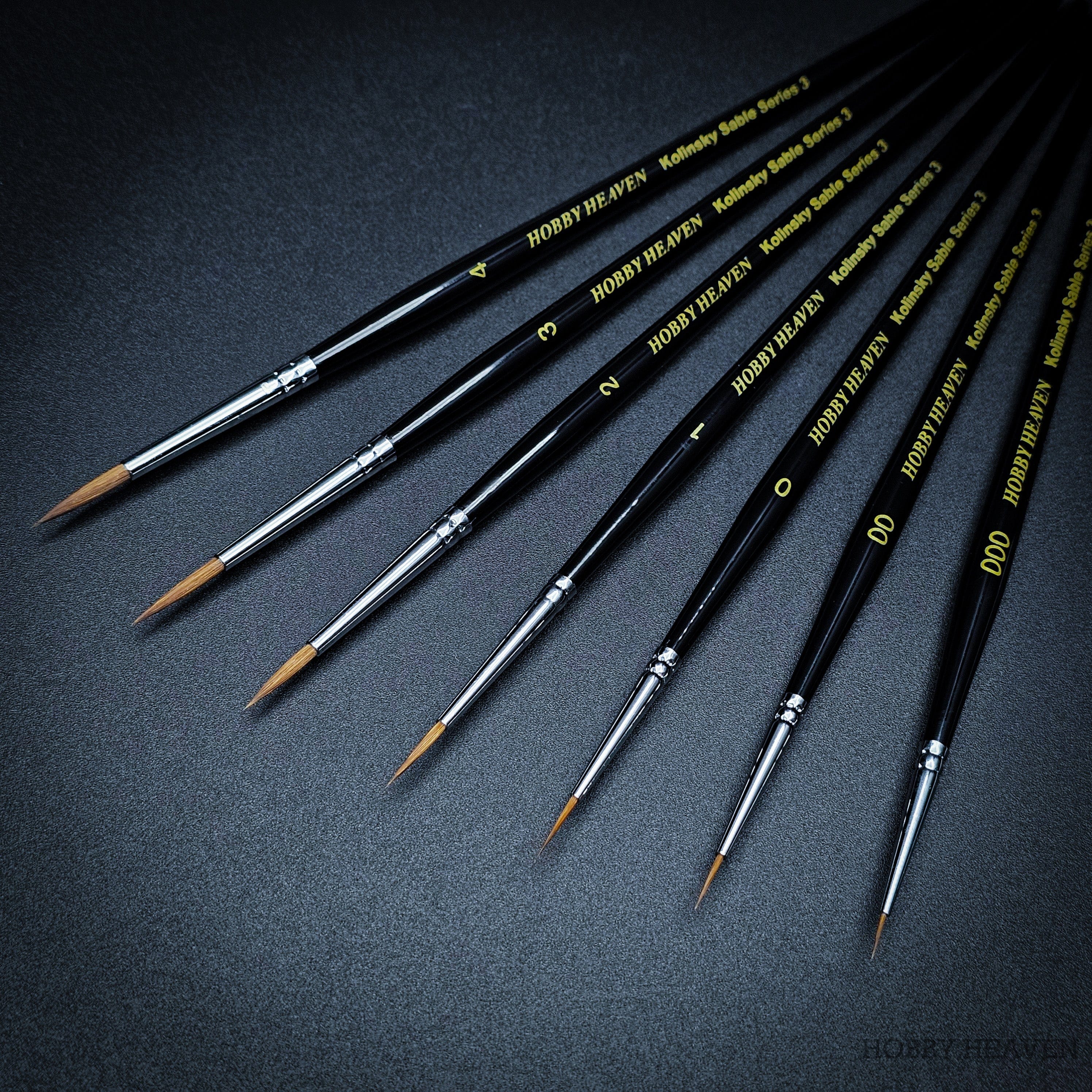 Brush Hobby Heaven Series 3 Singles and Sets — Kolinsky Sable Round