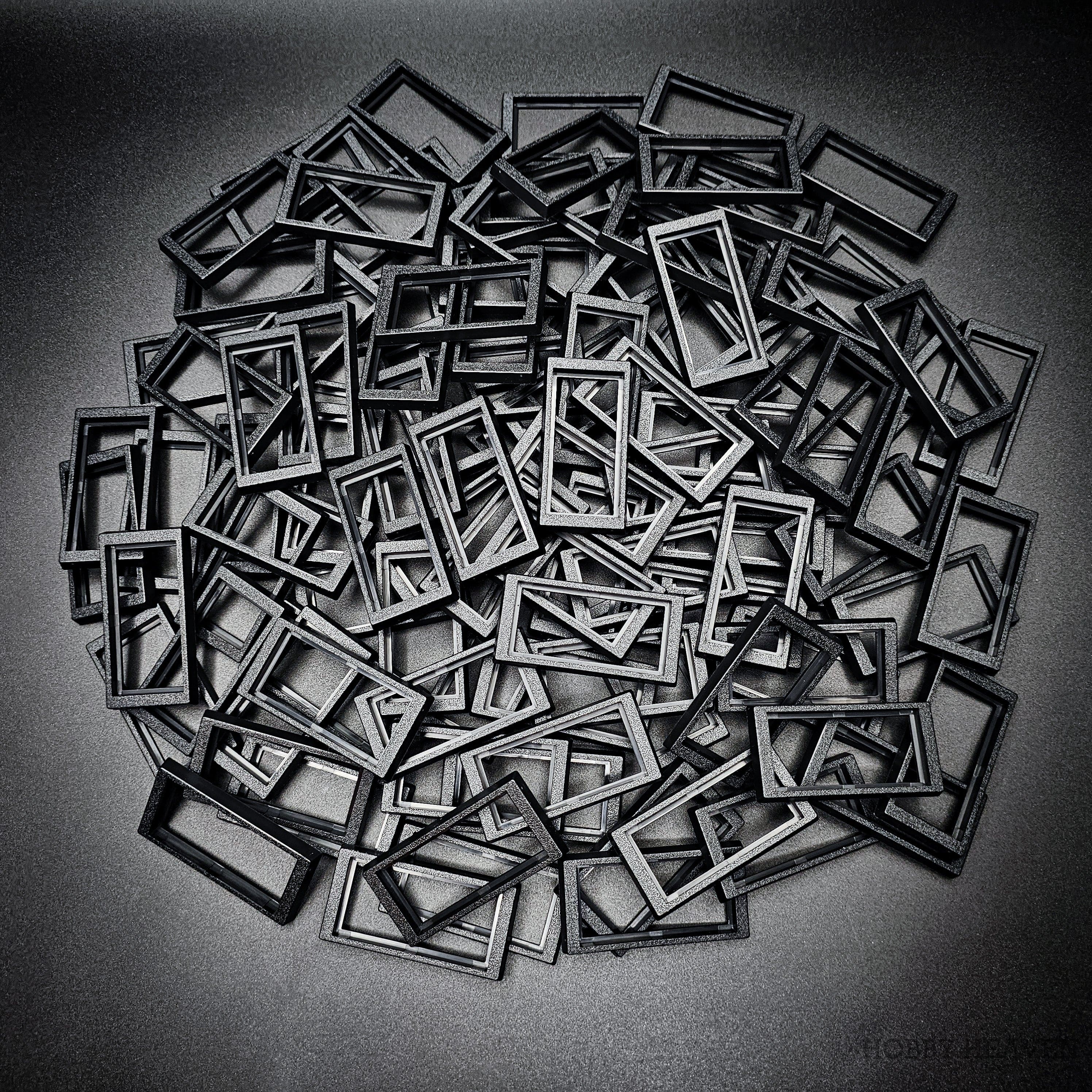 Base 50x24mm to 60x30mm Rectangle Bases Converters ABS Plastic
