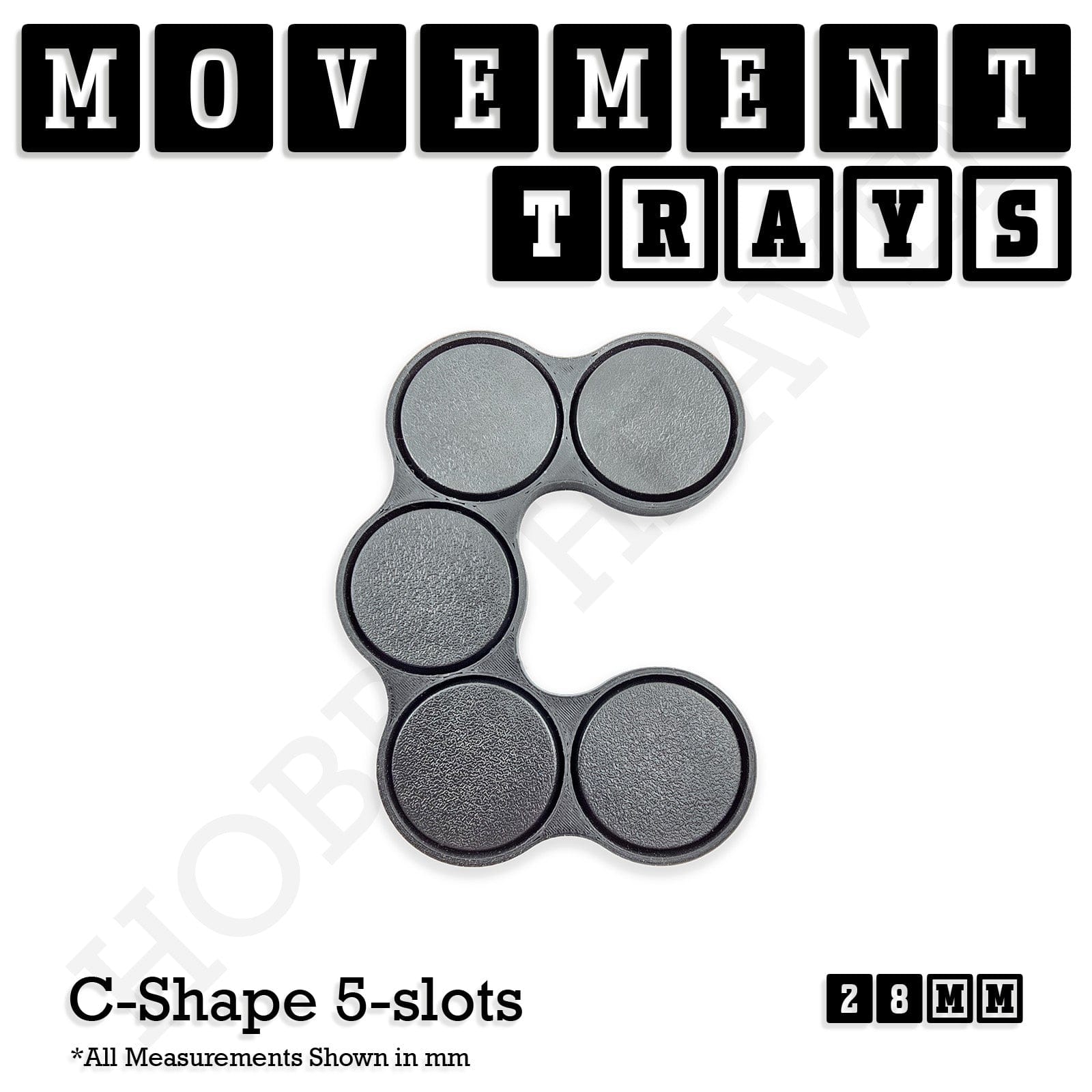 Movement Tray 28mm Movement Trays for Tabletop Games | Wargaming | Full Range