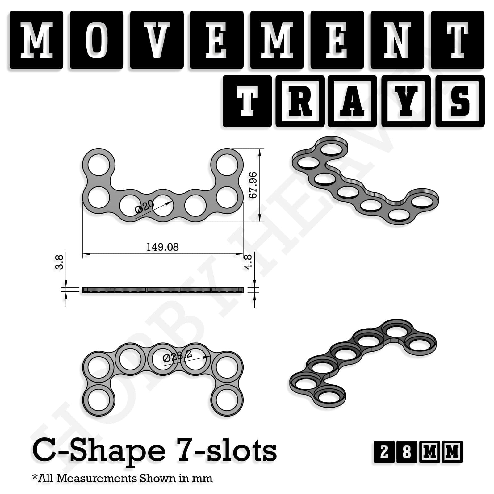 Movement Tray 28mm Movement Trays for Tabletop Games | Wargaming | Full Range