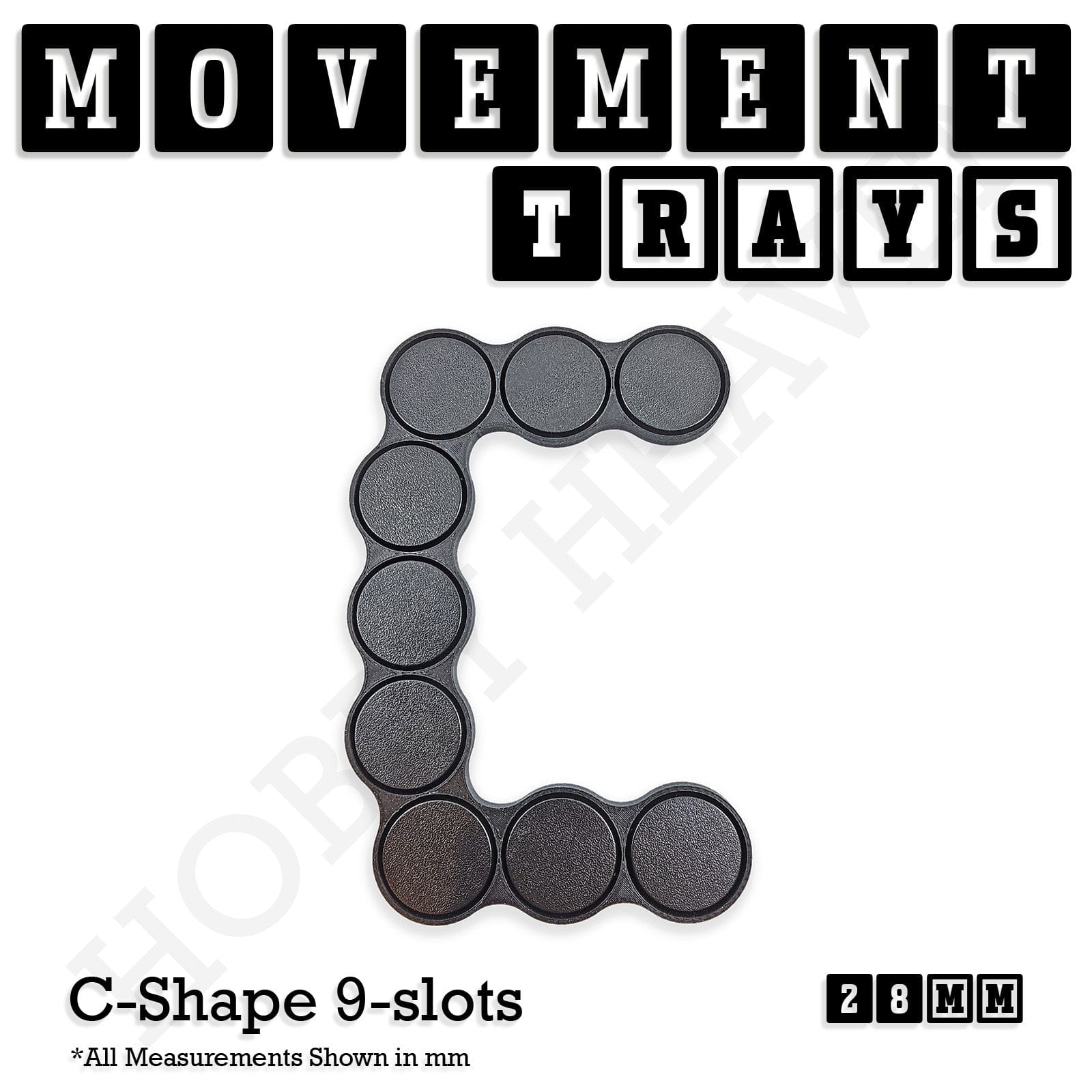 Movement Tray 28mm Movement Trays for Tabletop Games | Wargaming | Full Range
