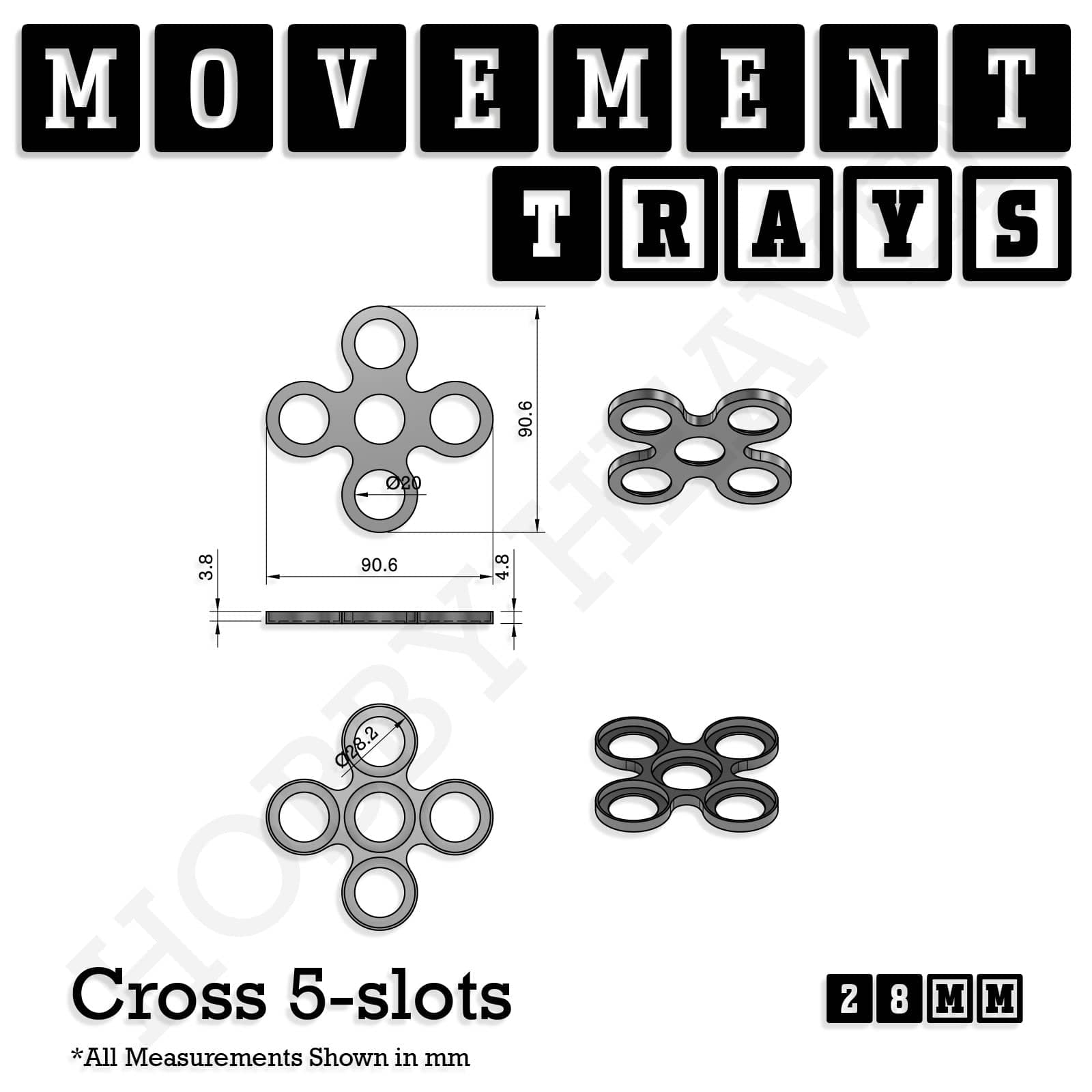 Movement Tray 28mm Movement Trays for Tabletop Games | Wargaming | Full Range