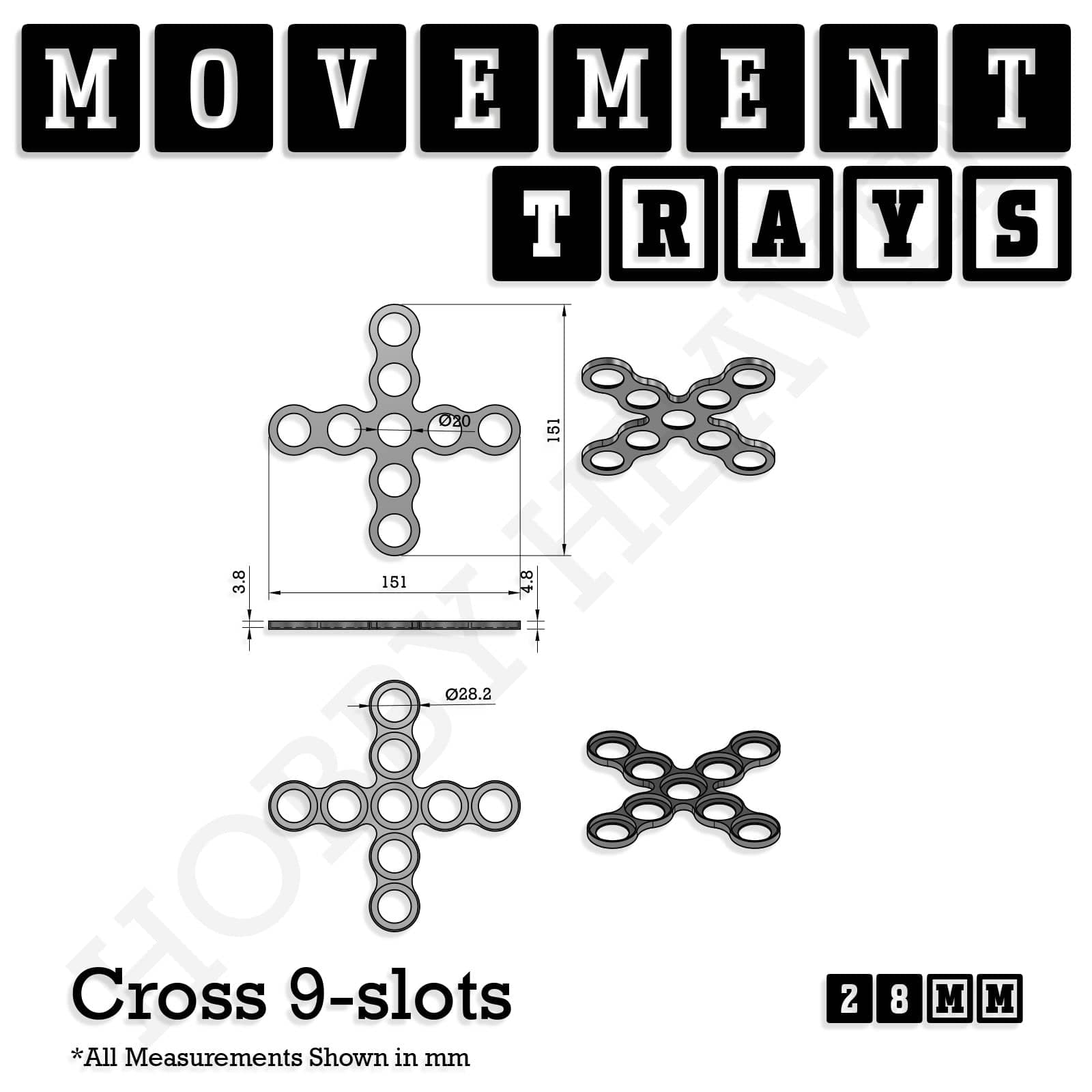 Movement Tray 28mm Movement Trays for Tabletop Games | Wargaming | Full Range
