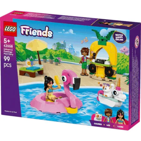 Curious Minds Toys & Games > Toys > Construction Toys > Interlocking Blocks > LEGO > Friends Lego Friends 42658 Unicorn & Flamingo Pool Party Set for Ages 5 and Up