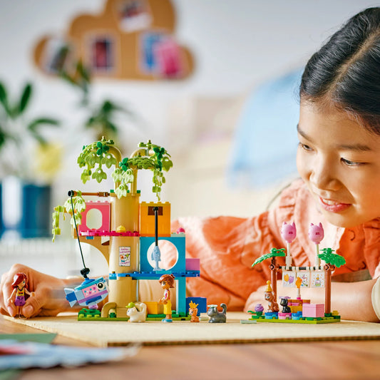 Curious Minds Toys & Games > Toys > Construction Toys > Interlocking Blocks > LEGO > Friends Lego Friends 42666 Cat Birthday Party & Tree House for Ages 6 and Up