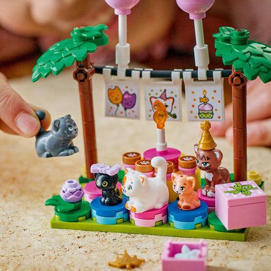 Curious Minds Toys & Games > Toys > Construction Toys > Interlocking Blocks > LEGO > Friends Lego Friends 42666 Cat Birthday Party & Tree House for Ages 6 and Up
