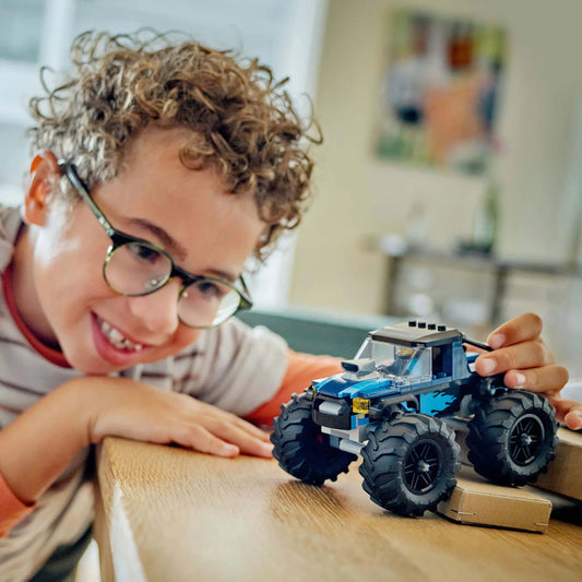 Curious Minds Toys & Games > Toys > Construction Toys > Interlocking Blocks > LEGO > LEGO City Lego City 60402 Blue Monster Truck Buildable Playset for Ages 5 and Up