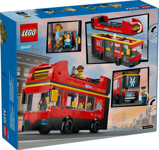 Curious Minds Toys & Games > Toys > Construction Toys > Interlocking Blocks > LEGO > LEGO City Lego City 60407 Red Double-Decker Sightseeing Bus Playset for Ages 7+