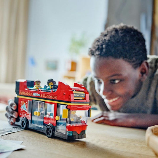 Curious Minds Toys & Games > Toys > Construction Toys > Interlocking Blocks > LEGO > LEGO City Lego City 60407 Red Double-Decker Sightseeing Bus Playset for Ages 7+