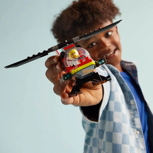 Curious Minds Toys & Games > Toys > Construction Toys > Interlocking Blocks > LEGO > LEGO City Lego City 60411 Fire Rescue Helicopter Toy Playset for Ages 5 and Up
