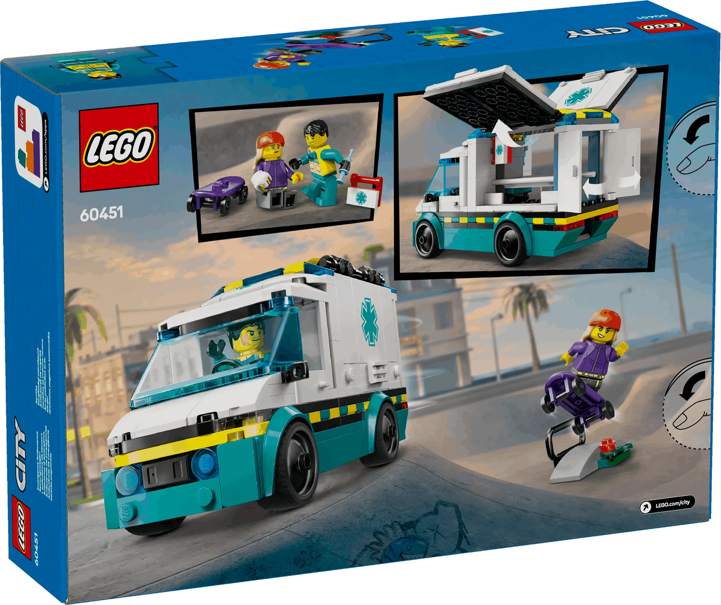 Curious Minds Toys & Games > Toys > Construction Toys > Interlocking Blocks > LEGO > LEGO City Lego City 60451 Emergency Ambulance Playset for Ages 5 and Up