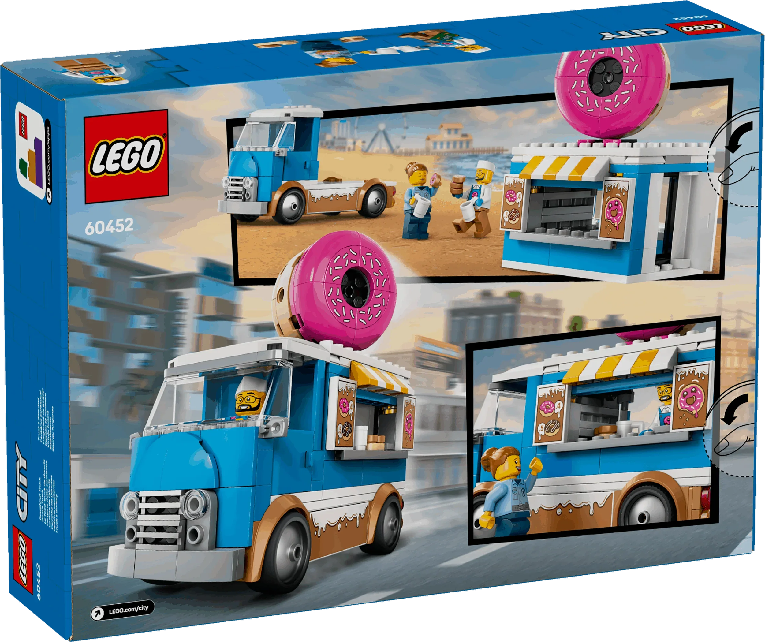 Curious Minds Toys & Games > Toys > Construction Toys > Interlocking Blocks > LEGO > LEGO City Lego City 60452 Doughnut Truck Buildable Toy Playset for Ages 5 and Up