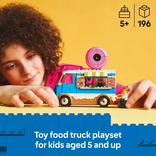 Curious Minds Toys & Games > Toys > Construction Toys > Interlocking Blocks > LEGO > LEGO City Lego City 60452 Doughnut Truck Buildable Toy Playset for Ages 5 and Up