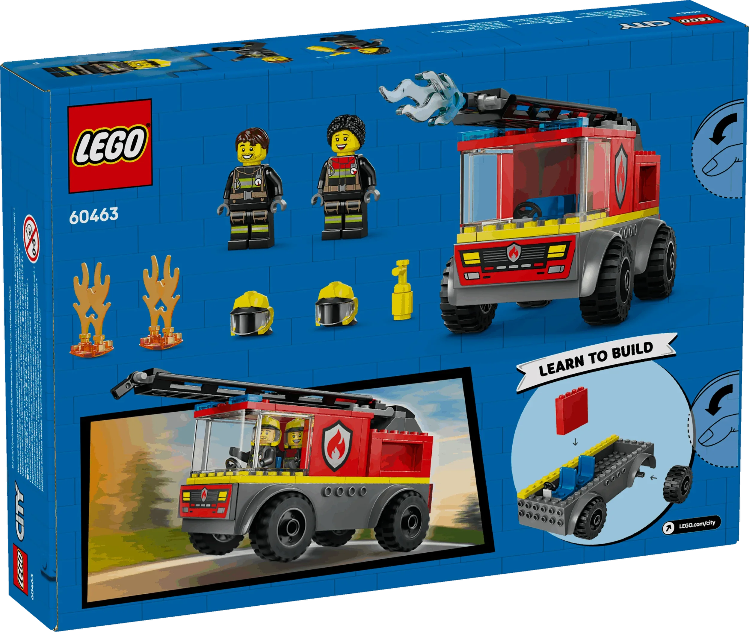 Curious Minds Toys & Games > Toys > Construction Toys > Interlocking Blocks > LEGO > LEGO City Lego City 60463 Fire Ladder Truck Buildable Playset for Ages 4 and Up