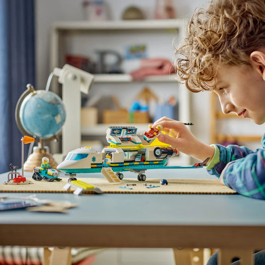 Curious Minds Toys & Games > Toys > Construction Toys > Interlocking Blocks > LEGO > LEGO City Lego City Big Vehicles 60465 Emergency Air Ambulance Plane for Ages 6+
