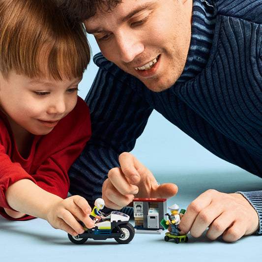 Curious Minds Toys & Games > Toys > Construction Toys > Interlocking Blocks > LEGO > LEGO City Lego City Police 60455 Police Motorcycle Chase Playset for Ages 4 & Up