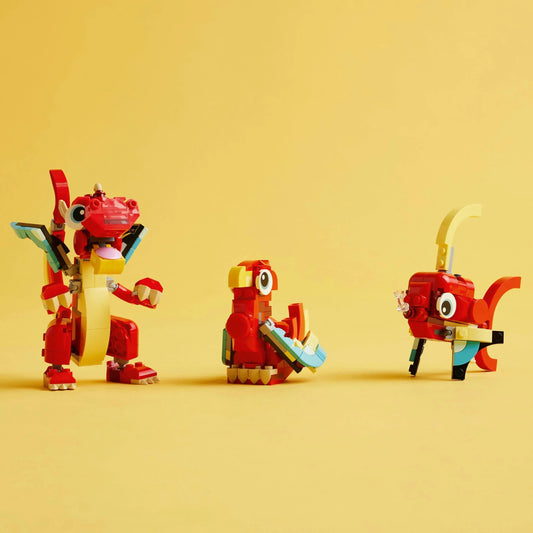 Curious Minds Toys & Games > Toys > Construction Toys > Interlocking Blocks > LEGO > LEGO Creator Lego Creator 3 in 1 31145 Red Dragon Buildable Playset for Ages 6 & Up