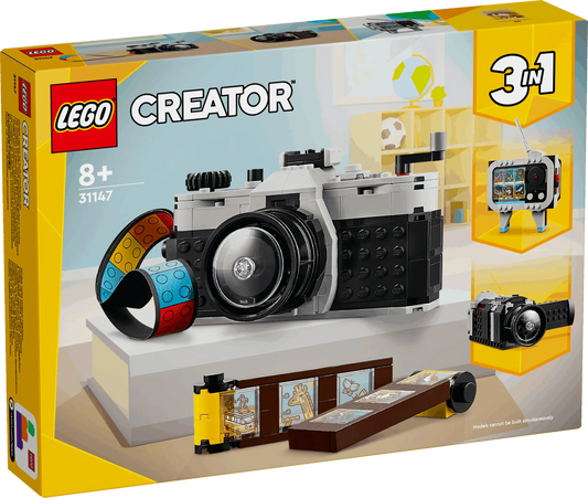Curious Minds Toys & Games > Toys > Construction Toys > Interlocking Blocks > LEGO > LEGO Creator Lego Creator 3 in 1 31147 Retro Camera Buildable Toy for Ages 8 and Up