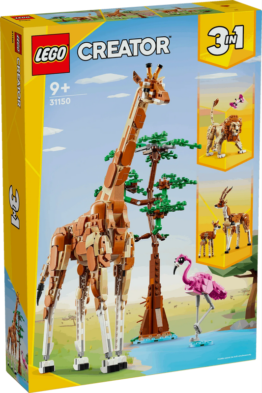 Curious Minds Toys & Games > Toys > Construction Toys > Interlocking Blocks > LEGO > LEGO Creator Lego Creator 3 in 1 31150 Wild Safari Animals Playset for Ages 9 & Up