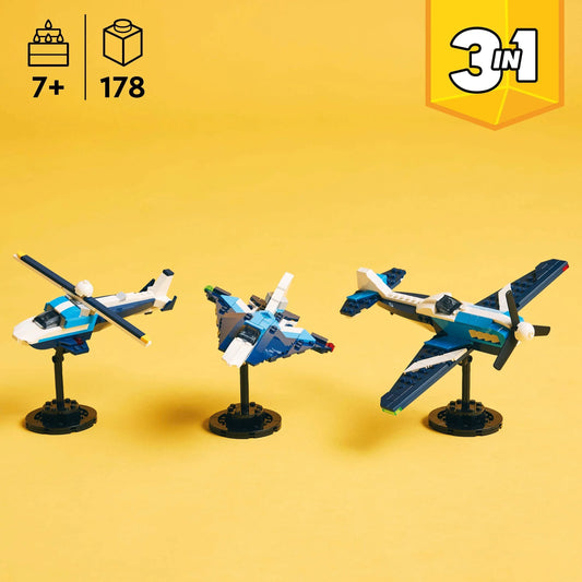 Curious Minds Toys & Games > Toys > Construction Toys > Interlocking Blocks > LEGO > LEGO Creator Lego Creator 3 in 1 31160 Aircraft: Race Plane Playset for Ages 7 & Up